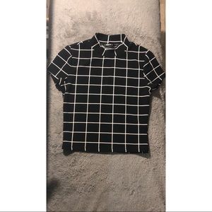 Grid Blouse | Black | SIZE: S